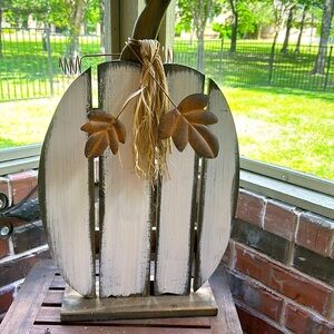 Fall wooden pumpkin amazing shape great for Fall Season
